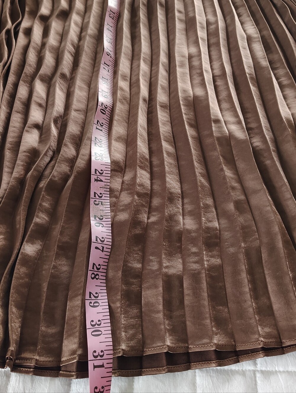 LC Lauren Conrad Chocolate Brown Pleated Midi Skirt XXL - Picture 9 of 11